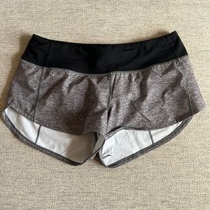 Lululemon Speed Up Low-Rise Lined Short 2.5" Heather lux multi black
